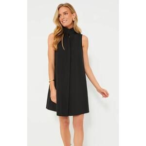 Tuckernuck‎ Black Sleeveless Collar Charlie Dress Slight Stretch Classic Medium